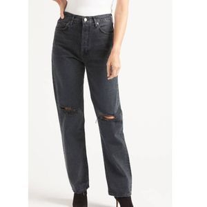 Agolde Black 90'S Pinch Waist High Rise Straight Jeans Sz. 29